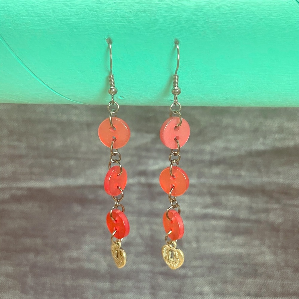 One of a Kind Handcrafted Button Earrings